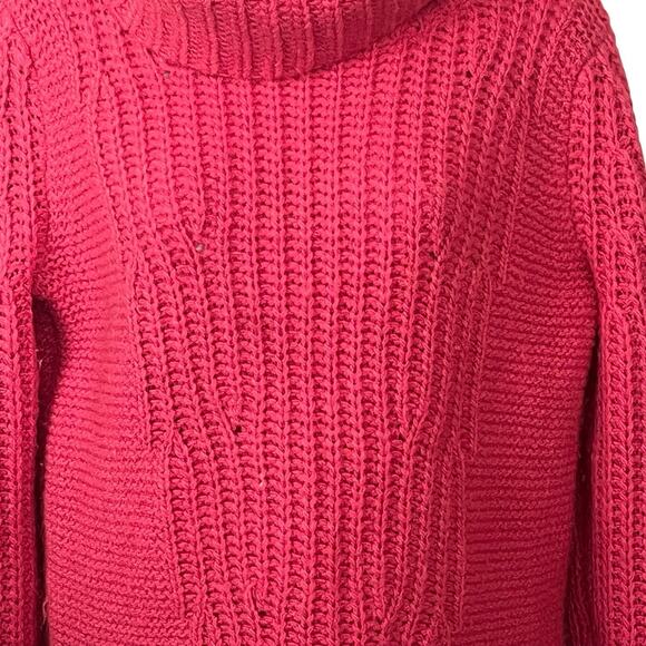 Banana Republic Turtleneck Sweater S Italian Yarn Merino Wool Alpaca Blend Pink - Picture 3 of 6